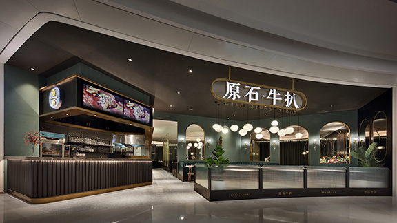 深圳餐厅设计：原石牛扒，欧洲小镇街市般惬意的西餐厅